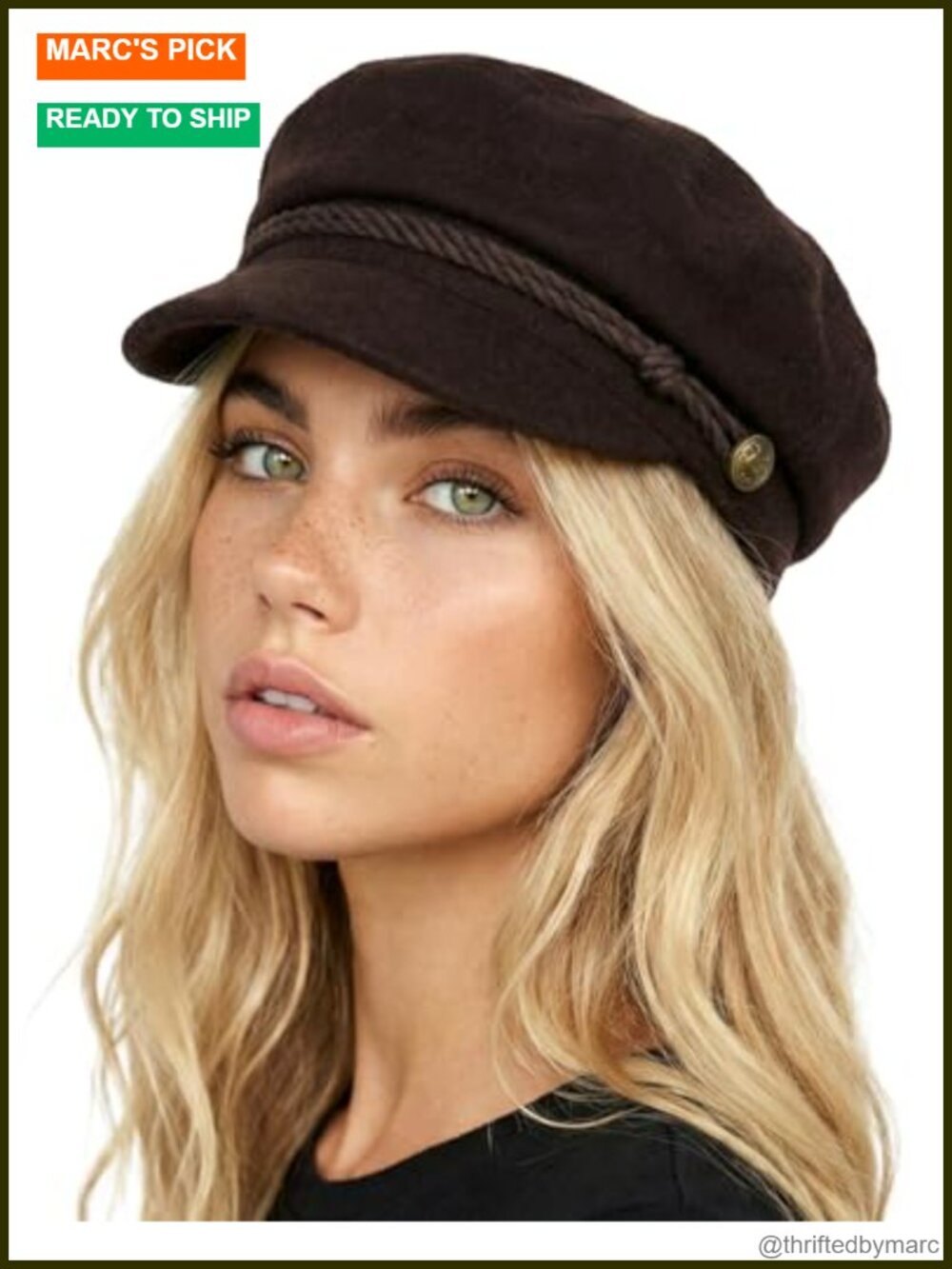 Wool Blend Greek Fisherman Newsboy Cap with Elastic Band, Breathable &